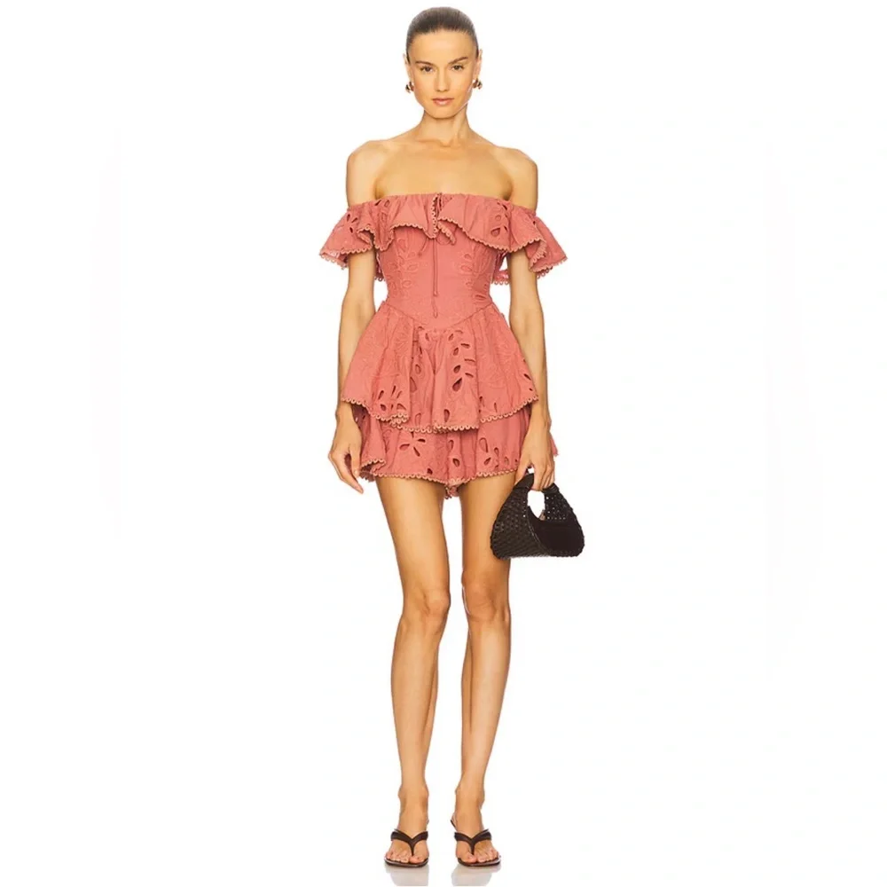 SAYLOR‎ Megara Short Jumpsuit Size L Dusty Rose